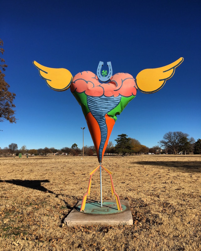 A sculpture at Higinbotham Park, which I called "The Heart of Texas" given there was no plaque at the base to tell me what I should call it.