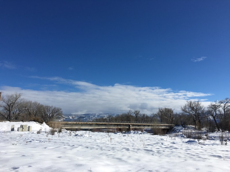 A County Road bridge across the Colorado River near Silt, Colorado.