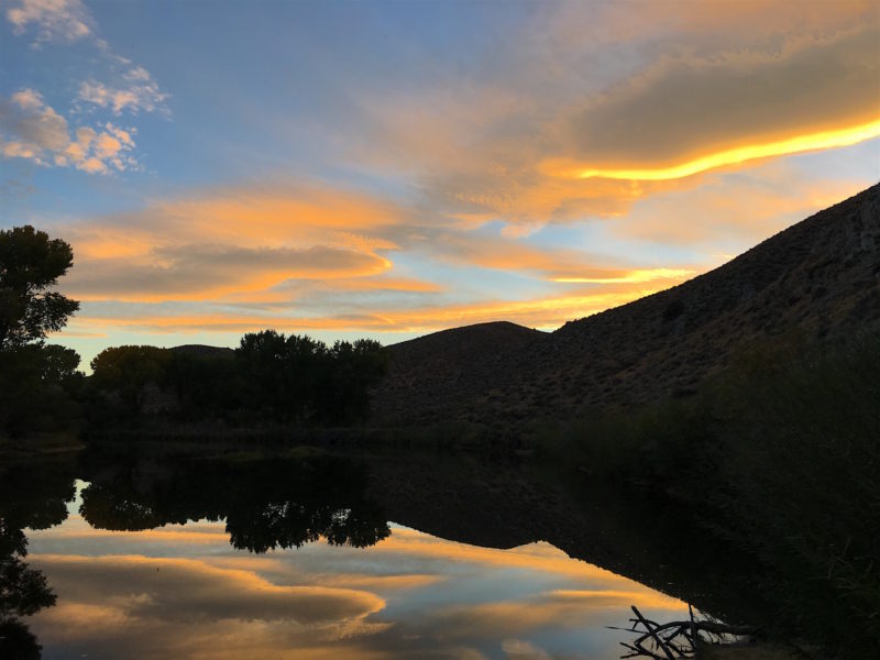 A couple of evenings ago, the Girl and I saw this beautiful sunset at Mexican Dam on the Carson River.