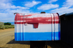 This is the mailbox at the Silver Saddle Ranch compound. Shot with the Fuji X100S at f/4. Post processing in Iridient Developer.