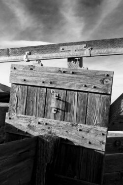 Gate in the ranch compound, Silver Saddle Ranch. Shot with the Fuji X-E2 and the Fujinon 27mm f/2.8 at f/4. Post processed in DxO Photolab 7 and NIK Silver Efex 6.